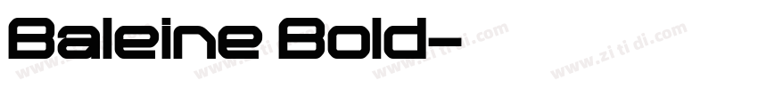 Baleine Bold字体转换